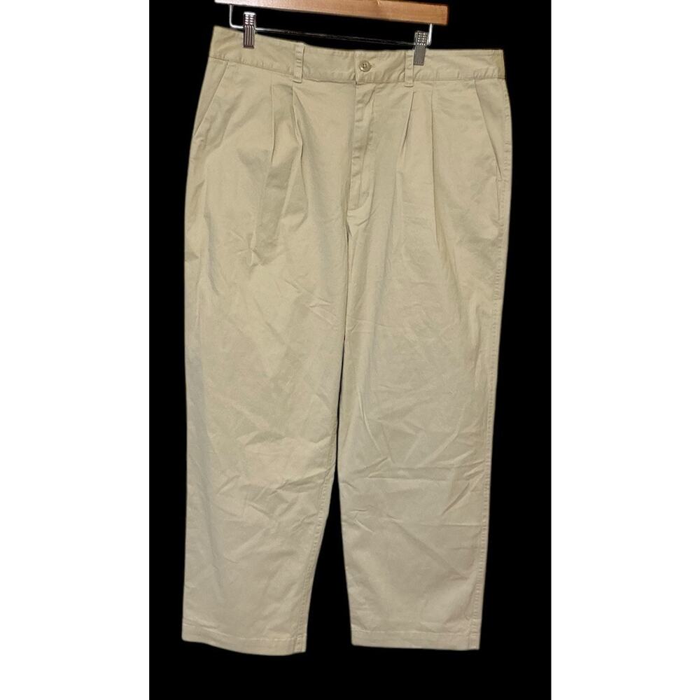 On 34th Woman’s Chino Safari‎ High Rise Pleated Ankle Straight Leg Pants Size 14
